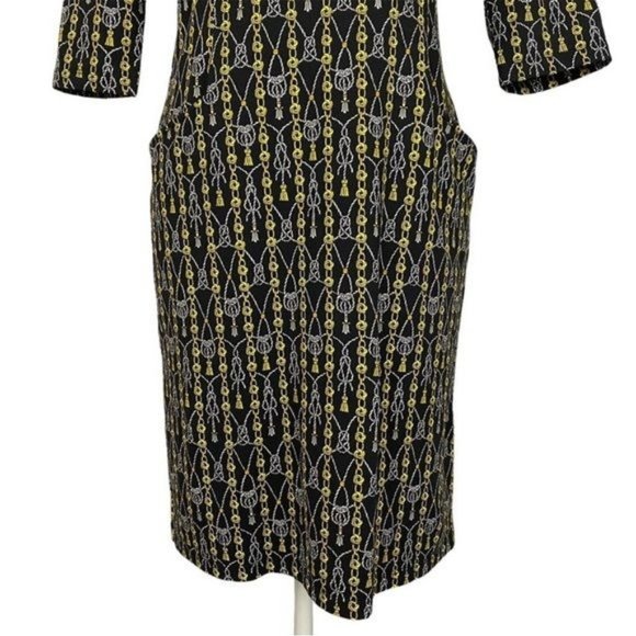 J. McLaughlin Rope Tassel Knot Chain Catalyst Dress Women's Size Medium Catalina - Picture 13 of 14